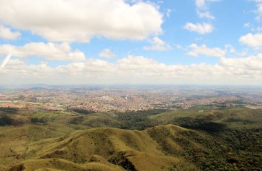 Brezilya 'nın Belo Horizonte şehrinin güzel hava manzarası