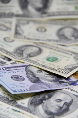 Amerikan doları banknotları yakın plan görüntüsü