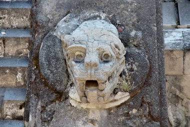 Teotihuacan manzarası, Meksika 'da antik bir şehir.