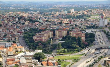 Brezilya 'nın Belo Horizonte şehrinin güzel hava manzarası