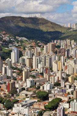 Brezilya 'nın Belo Horizonte şehrinin güzel hava manzarası