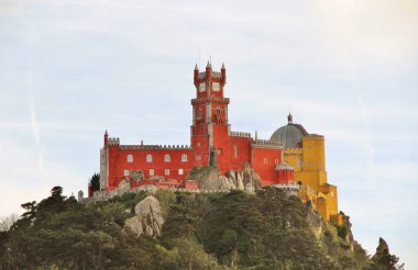 Sintra, Portekiz 'deki saray. Ünlü simge.