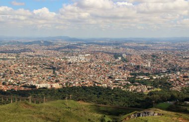 Brezilya 'nın Belo Horizonte şehrinin güzel hava manzarası