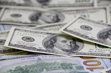 Amerikan doları banknotları yakın plan görüntüsü