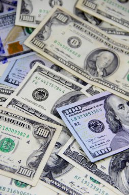 Amerikan doları banknotları yakın plan görüntüsü