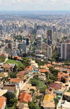 Brezilya 'nın Belo Horizonte şehrinin güzel hava manzarası