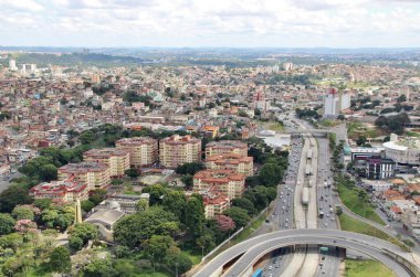 Brezilya 'nın Belo Horizonte şehrinin güzel hava manzarası