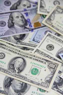 Amerikan doları banknotları yakın plan görüntüsü