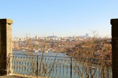 Mimari manzara, binalar ve caddeler liman kenti, Porto, Portekiz