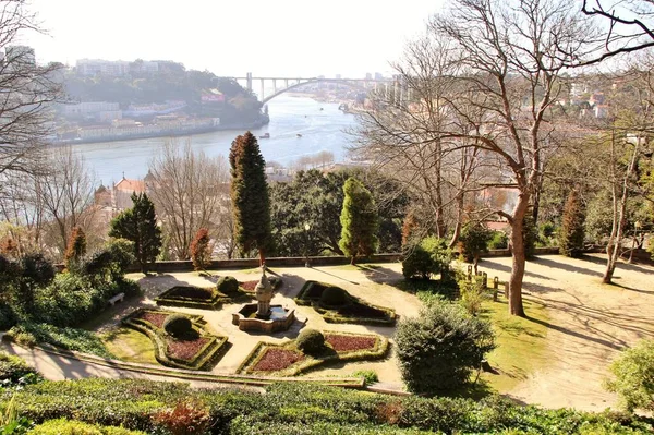 Vista Arquitectura Fachadas Edificios Calles Ciudad Portuaria Oporto Portugal — Foto de Stock