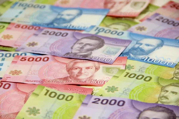 Chilean Money Bills Background — Stock Photo, Image