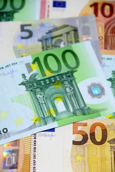 Europengar Eurokontanter Närbild — Stockfoto