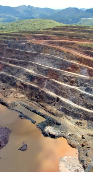 Aerial View Quarry Mining Iron Brazil — Stock Photo, Image