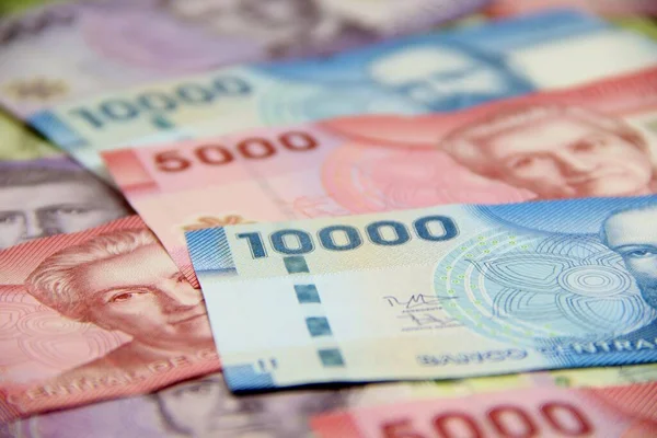 チリの紙幣の背景 — ストック写真