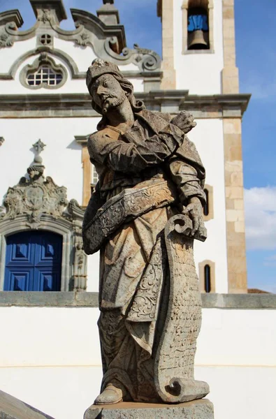 Gezicht Verschillende Christelijke Profeten Standbeelden Bon Jesus Matosinhos Rococo Kerk — Stockfoto