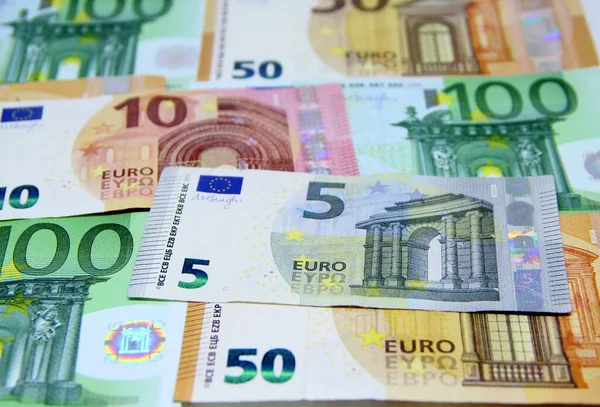 Euro Money Euro Cash Close View — Foto Stock