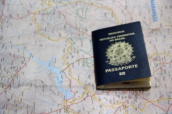 Крупним Планом Вид Паспорта Мапі — стокове фото