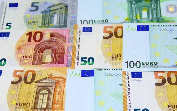 Euro money, Euro cash close-up view