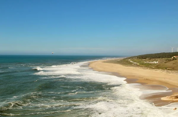 Das Meer Auf Der Stadt Naraze Portugal — Stockfoto