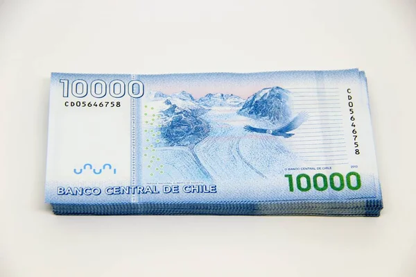 Chilské Peso Bankovky Detailní Pohled — Stock fotografie