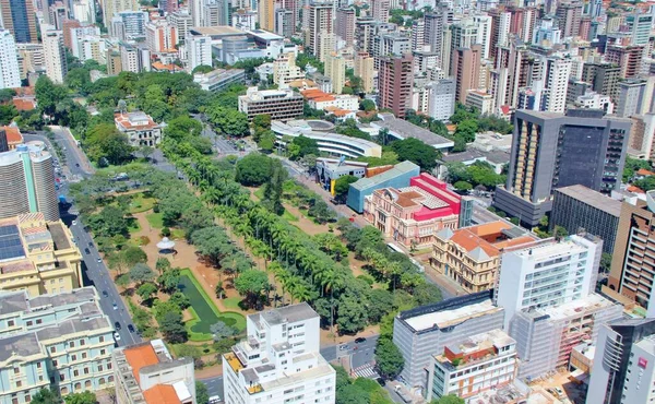 Vista Aérea Urbana Ciudad Belo Horizonte Brasil — Foto de Stock