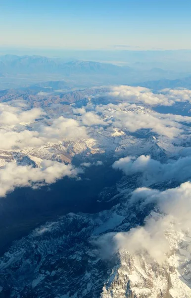 Beautiful Aerial View Mountains Clouds — Stock Photo, Image
