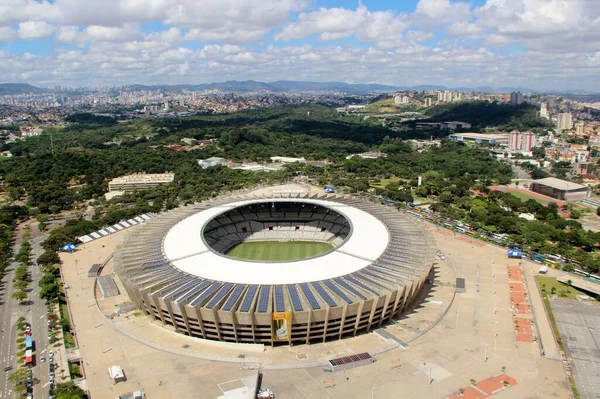 Widok Lotu Ptaka Stadion Mineirao Brazylia — Zdjęcie stockowe