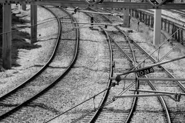 Caminhos Ferro Estação Ferroviária — Fotografia de Stock