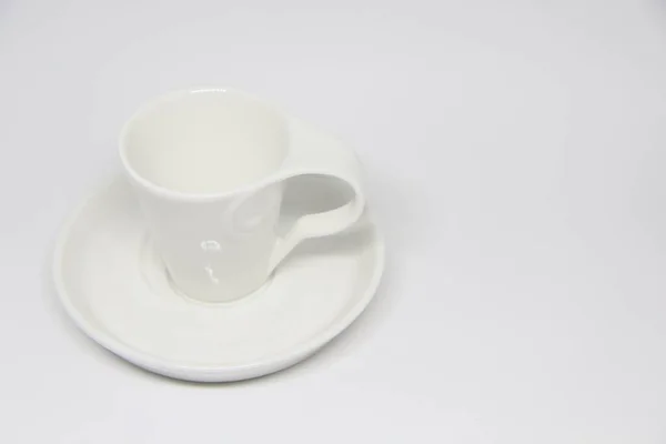 View Cup Saucer White Background — Stock Photo, Image