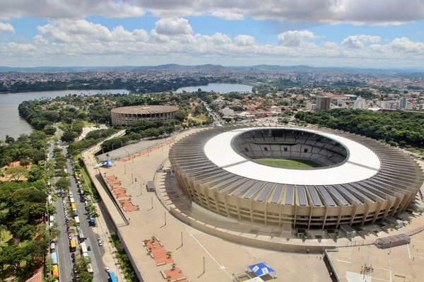 Brezilya Daki Mineirao Futbol Stadyumunun Hava Manzarası — Stok fotoğraf