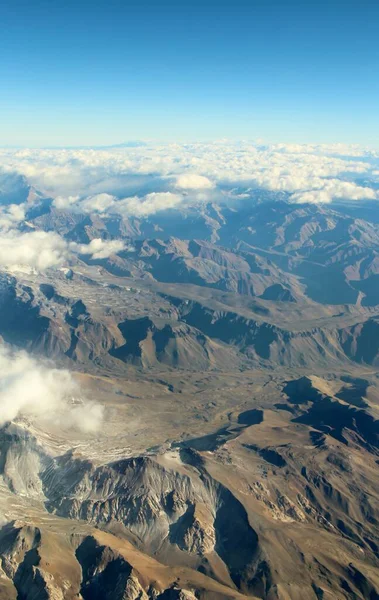 Schöne Luftaufnahme Von Bergen Wolken — Stockfoto