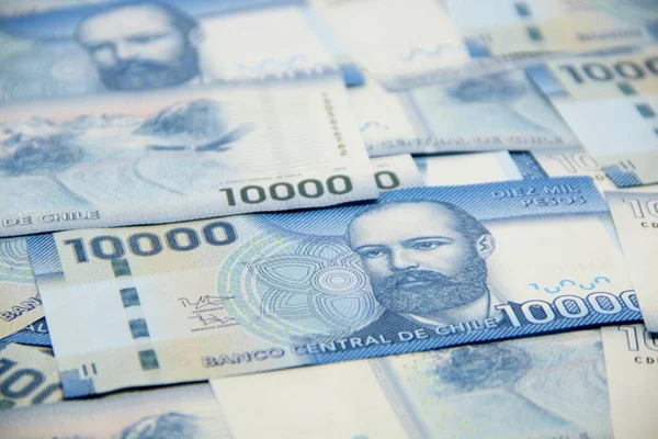 Uang Peso Chili Tagihan Close View — Stok Foto
