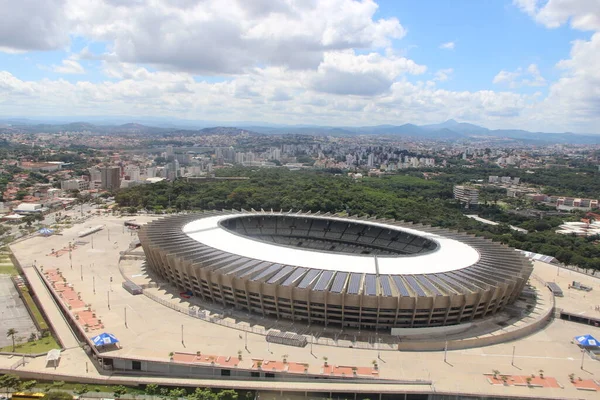 Brezilya 'daki Mineirao futbol stadyumunun hava manzarası