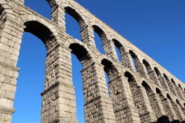Old Roman Aqueduct Segovia Spain — Stock Photo, Image