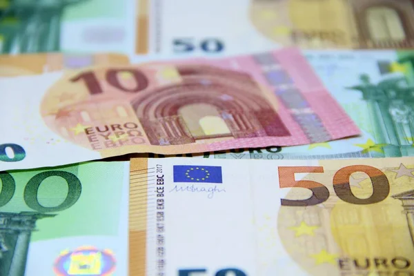 Euro money, Euro cash close-up view