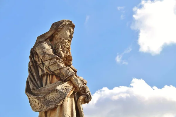 Vista Diferentes Estátuas Profetas Cristãos Bon Jesus Matosinhos Igreja Rococó — Fotografia de Stock