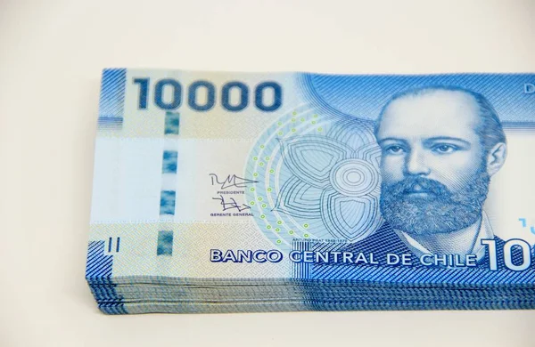 Şili pezosu. Yakın çekim faturaları.