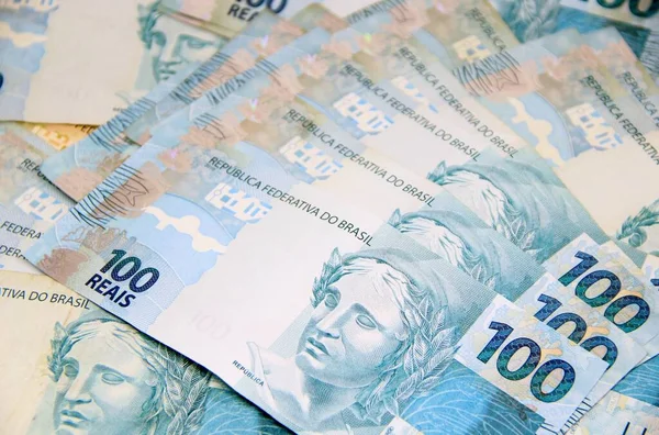 Brezilya parası yakın plan görüntüsü
