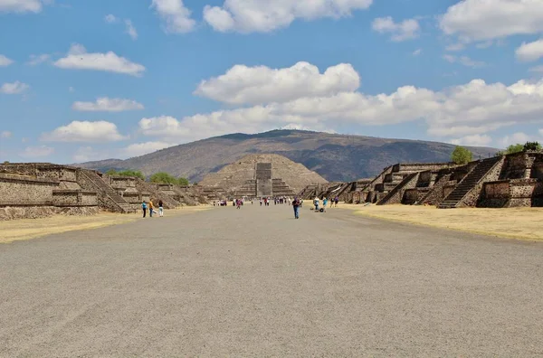 Veduta Piramidi Rovine Teotihuacan Antica Città Del Messico — Foto Stock