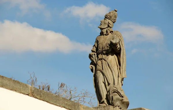 Visa Olika Kristna Profeter Statyer Bon Jesus Matosinhos Rokoko Kyrkan — Stockfoto