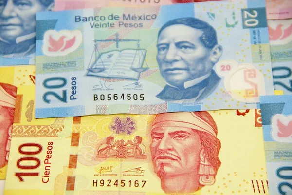 Mexican Money Bills Background — Stock Photo, Image