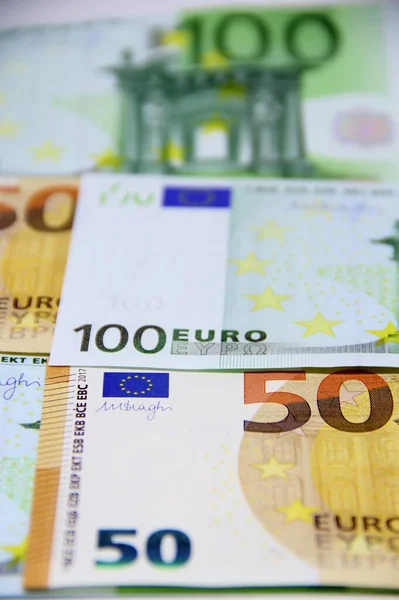 Деньги Евро Наличные Евро Крупным Планом — стоковое фото