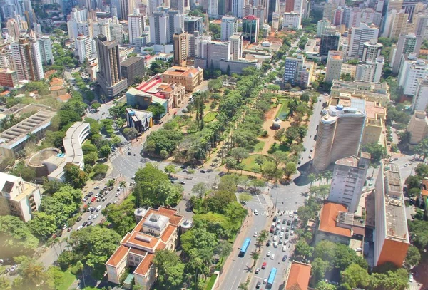 Vista Aérea Urbana Cidade Belo Horizonte Brasil — Fotografia de Stock