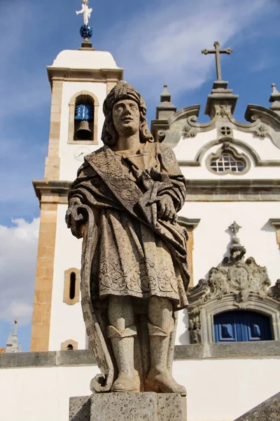 Widok Różnych Chrześcijańskich Proroków Posągów Bon Jesus Matosinhos Kościół Rokokowy — Zdjęcie stockowe