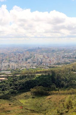 Brezilya 'nın Belo Horizonte şehrinin güzel hava manzarası