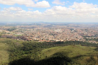Brezilya 'nın Belo Horizonte şehrinin güzel hava manzarası