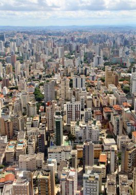 Brezilya 'nın Belo Horizonte şehrinin güzel hava manzarası