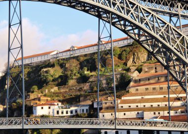 Mimari manzara, binalar ve caddeler liman kenti, Porto, Portekiz