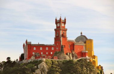 Sintra, Portekiz 'deki saray. Ünlü simge.