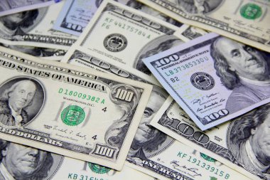 Amerikan doları banknotları yakın plan görüntüsü